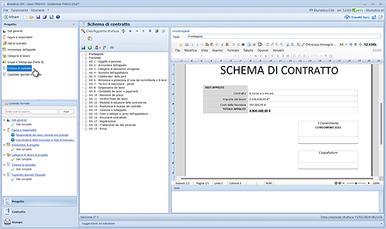 Struttura – Schema di contratto