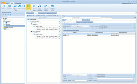 Cavi, Quadri e dispositivi di protezione
