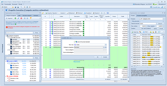 Categorie e sottocategorie omogenee
